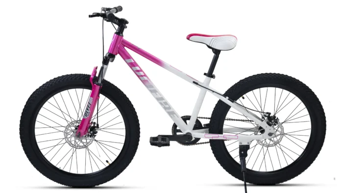 Lucifire Vintage White & Pink bicycle profile