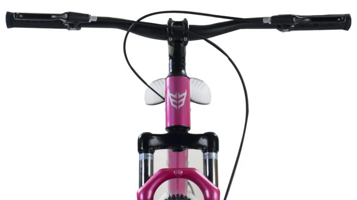 Lucifire Vintage White & Pink handlebar front view